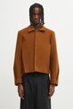 Ader Error kurtka z dodatkiem wełny JACKET nieocieplane brązowy BO01FWJK0102BR