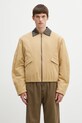 Ader Error kurtka bawełniana JACKET bez kaptura beżowy BO01FWJK0113BG