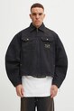 Willy Chavarria kurtka jeansowa Stockton Work Jacket nieocieplane czarny WCJKT0033.001