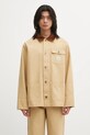 Sporty & Rich kurtka bawełniana SRHWC Painters bez kaptura beżowy JA06965305BE09