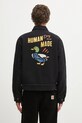 Odzież Human Made kurtka bawełniana ZIP-UP WORK HM30JK009 czarny