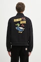 Odzież Human Made kurtka bawełniana ZIP-UP WORK HM30JK009 czarny