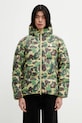 Páperová bunda A Bathing Ape ABC Camo zateplené zelená 001DNL801304M