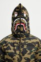 A Bathing Ape kurtka puchowa 1st Camo Snowboard Sharkdown zielony 001DNL801305M