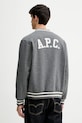 Oblečení Bunda s příměsí vlny A.P.C. blouson micky WVBEB.M02974 šedá
