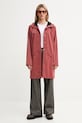 Rains geacă 12020 Long Jacket 12020.125 roz AW25