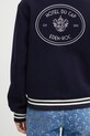 Sporty & Rich kurtka bomber wełniana Eden Crest Varsity OW03160666BL106 granatowy