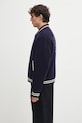 Sporty & Rich kurtka bomber wełniana Eden Crest Varsity OW03160666BL106 granatowy AW25