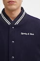 Sporty & Rich kurtka bomber wełniana Eden Crest Varsity granatowy OW03160666BL106