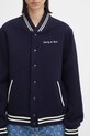 Sporty & Rich kurtka bomber wełniana Eden Crest Varsity granatowy OW03160666BL106