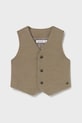 Детски елек Mayoral текстил кафяв 2349.3F.Baby.9BYA