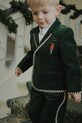 Konges Sløjd marynarka welurowa dziecięca ROCKY BLAZER aplikacja zielony KS104412.9BYA