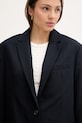 Βαμβακερό blazer Tommy Hilfiger σκούρο μπλε WW0WW46808