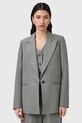 Пиджак с примесью льна AllSaints AVERIE с добавлением льна серый W043QC