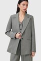 Пиджак с примесью льна AllSaints AVERIE W043QC серый
