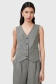 AllSaints vestă AVERIE cu captuseala gri W044QC