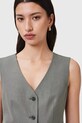 AllSaints vestă AVERIE W044QC gri AW25