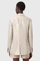 AllSaints marynarka lniana AVERIE W067QC srebrny