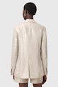 Plátěné sako AllSaints AVERIE W067QC stříbrná