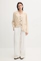 Pepe Jeans marynarka z domieszką lnu PL402602 beżowy AW25