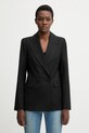 Blugirl Blumarine marynarka z dodatkiem wełny tkanina czarny RF5264.T207A