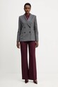 Weekend Max Mara marynarka wełniana ORNATI 2525046012600 szary AW25