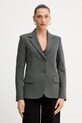 Weekend Max Mara marynarka z dodatkiem wełny DILLY drobny wzór szary 2525916022600