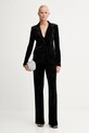 Patrizia Pepe jachetă de catifea 2S1536.J343 negru AW25