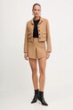 Μάλλινο σακάκι Ermanno Scervino 57TI011EY2 καφέ AW25