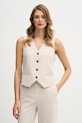 Sisley kamizelka tkanina beżowy 2KVXLJ00U