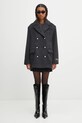 GANNI cappotto con lana Double Faced Wool Doublebreasted Blazer W0567