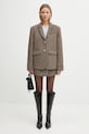 GANNI wool blend blazer Check Wool Mix Oversized Blazer W0426