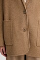 Μάλλινο παλτό Sessun 25113004 καφέ