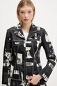 Desigual sacou NEWSPAPER BLAC negru 25WWEW20