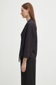 Kenzo marynarka wełniana Weave Kimono FF62VE0329ID granatowy AW25