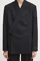 Vuneni sako Kenzo Weave Kimono Blazer mornarsko plava FF62VE2659ID