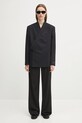 Vlněné sako Kenzo Weave Kimono Blazer FF62VE2659ID námořnická modř