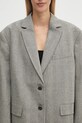 Anine Bing linen blend blazer quinn gray A.01.10970