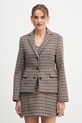 Вовняний піджак Tommy Hilfiger з підкладкою коричневий WW0WW48266