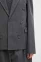 Вовняний піджак JW Anderson Double Breasted Tailored сірий JK0401.PG1821