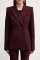 Sportmax marynarka z dodatkiem wełny COCCO bordowy 2522046042600