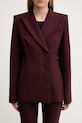 Sportmax marynarka z dodatkiem wełny COCCO bordowy 2522046042600