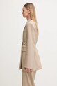 Sportmax marynarka wełniana TUBINGA 2522046051600 beżowy AW25