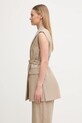 Sportmax kamizelka wełniana CIURMA 2522286011600 beżowy AW25