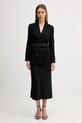 Suknjič Sisley 22T7LW03I črna AW25