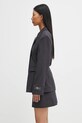 GANNI marynarka Stretch Stripe W0578 szary AW25