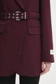 GANNI marynarka Future Twill Suiting bordowy W0403