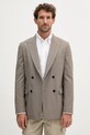 Μάλλινο σακάκι BOSS μπεζ 50545790