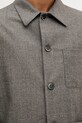BARENA VENEZIA geacă de lână Overshirt Visal OSU5300.501 gri