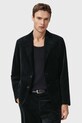 Хлопковый пиджак AllSaints SAGA хлопок чёрный M017QD